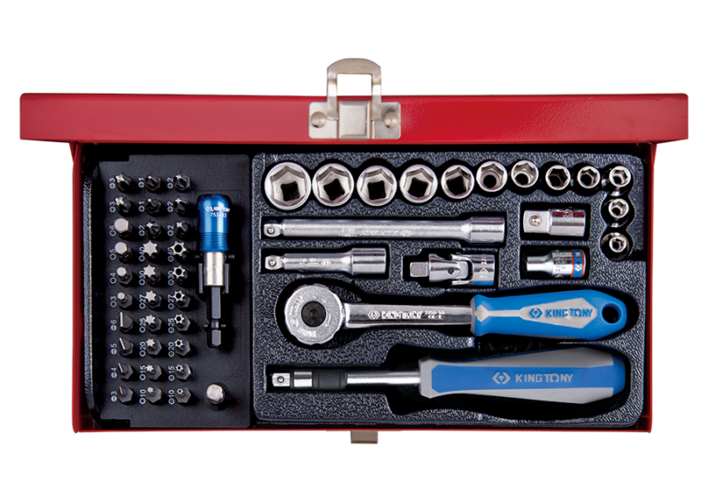 Coffret de douilles métriques et accessoires 1/4"