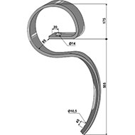 DENT DE VIBROCULTEUR 70X12 SANS SOC