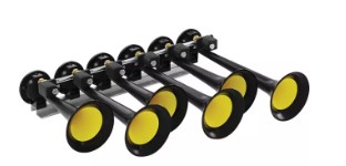 AVERTISSEUR SONORE 6 TROMPETTES 36 MELODIES 12/24V