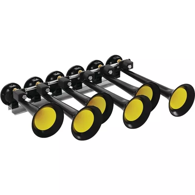 AVERTISSEUR SONORE 6 TROMPETTES 36 MELODIES 12/24V